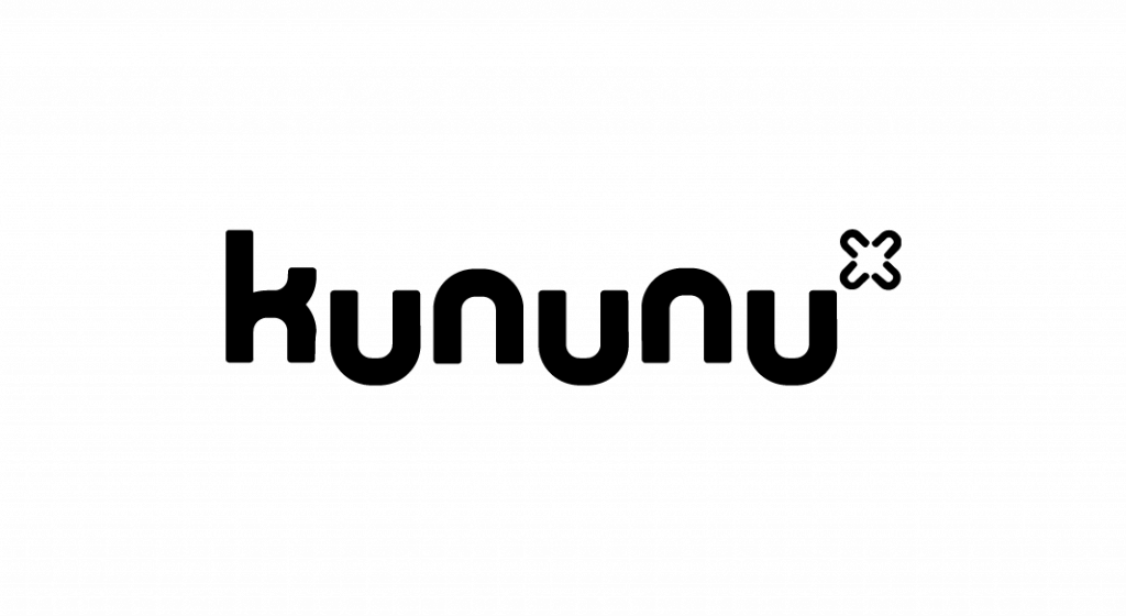 Ein Schwarzes Logo auf transparentem Hintergrund, Kununu.